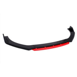 Prelungire bara fata Megane Design, negru lucios cu buza rosie, 4 piese, lungime 180 cm ATA2322