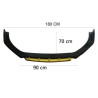 Prelungire bara fata Megane Design, negru lucios cu buza rosie, 4 piese, lungime 180 cm ATA2322