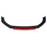 Prelungire bara fata Megane Design, negru lucios cu buza rosie, 4 piese, lungime 180 cm ATA2322