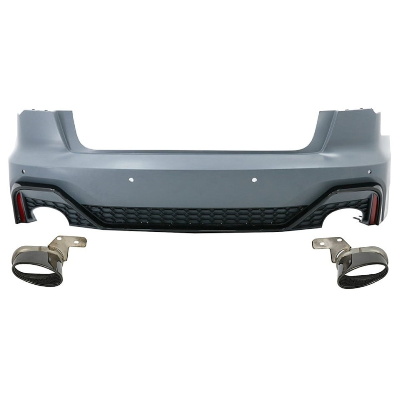Bara Spate cu ornamente evacuare compatibil cu Audi A6 C8 4K Sedan 2018+ RS Design ATA2525