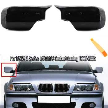 Capace oglinda compatibile cu BMW seria 3 E46 98-04, Negru lucios M-Design ATA2670