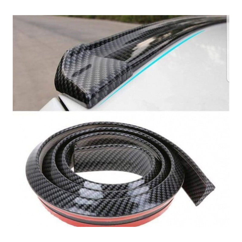 Eleron auto universal din cauciuc tip M Carbon Design lungime 150 cm x 3.5 cm latime cu capete din plastic ATA2735