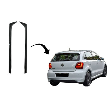 Eleron Luneta Prelungiri Laterale compatibil cu VW Polo 6R MK5 09-18 GTI Design Negru Lucios ATA2812