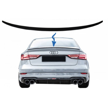 Eleron Portbagaj compatibil cu Audi A3 8V Sedan 2013+ Negru Lucios ATA2821