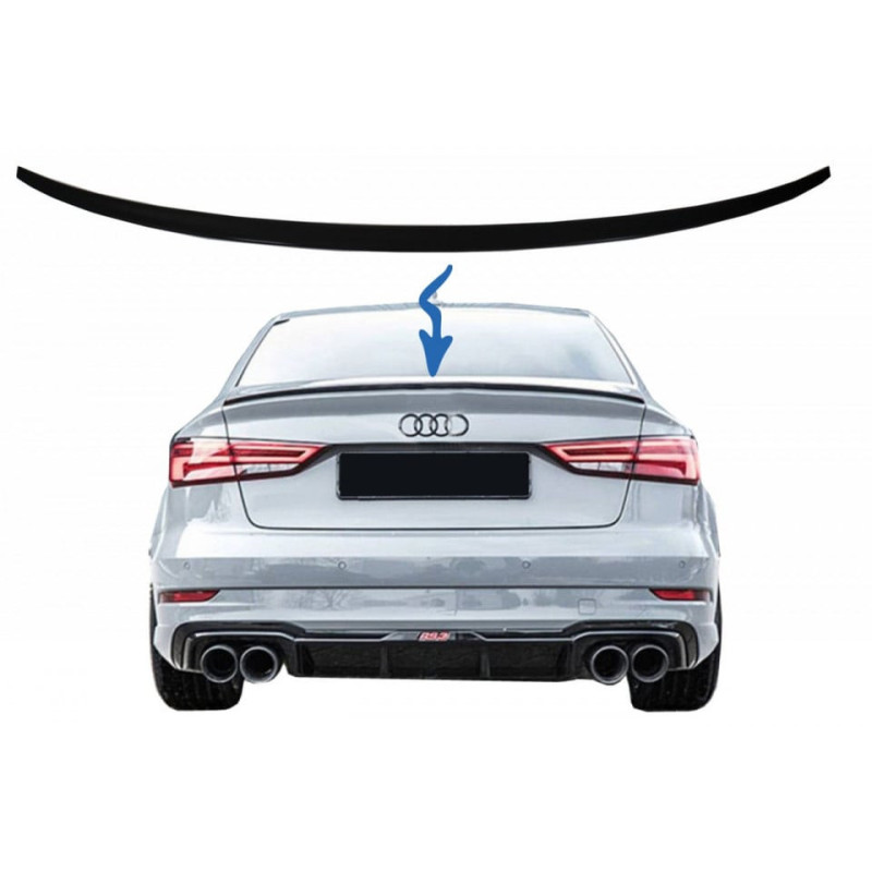 Eleron Portbagaj compatibil cu Audi A3 8V Sedan 2013+ Negru Lucios ATA2821