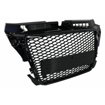 Grila Centrala compatibil cu AUDI A3 8P Facelift 2007-2012 RS Design Negru Lucios ATA3020