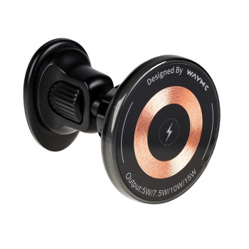 Suport magnetic pentru telefon, prindere in grila aer, cu incarcator inductiv de 15W + cablu USB  USB-C 100 cm ATA3165