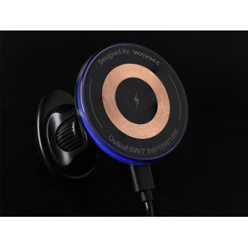 Suport magnetic pentru telefon, prindere in grila aer, cu incarcator inductiv de 15W + cablu USB  USB-C 100 cm ATA3165