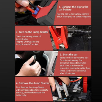 Baterie externa, Starter auto, demaror, incarcator de baterie 1000A, 12V, 10.000mAh ATA3248