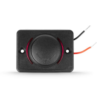 Încărcător de telefon impermeabil de formă pătrată cu iluminare din spate cu LED roșu, USB + USB C QC3.0 12/24V ATA3252