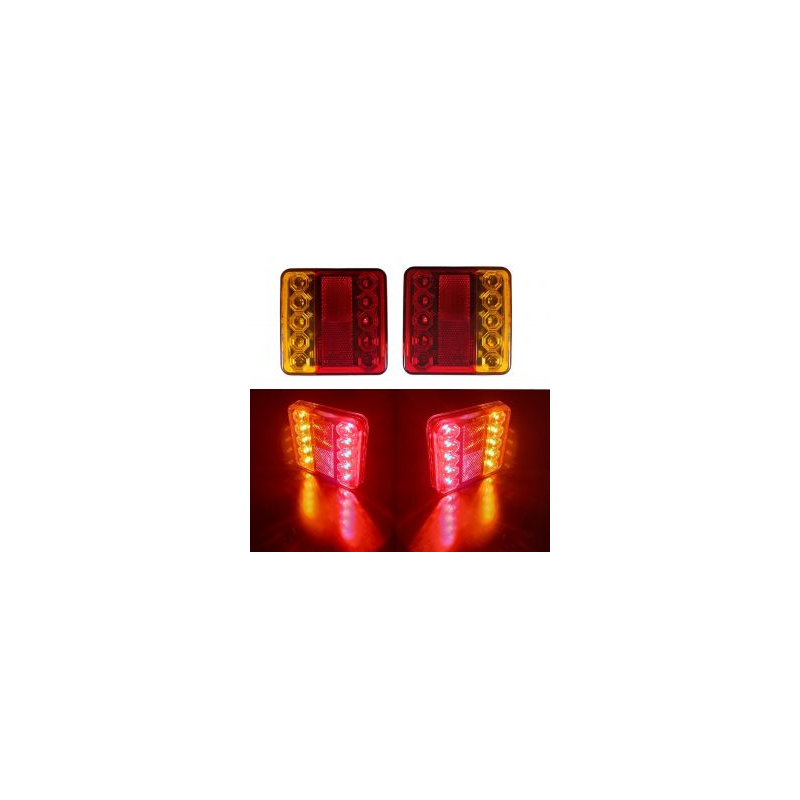 Set 2 faruri LED spate Stop indicatoare semiremorcă camion remorcă 12v ATA01352