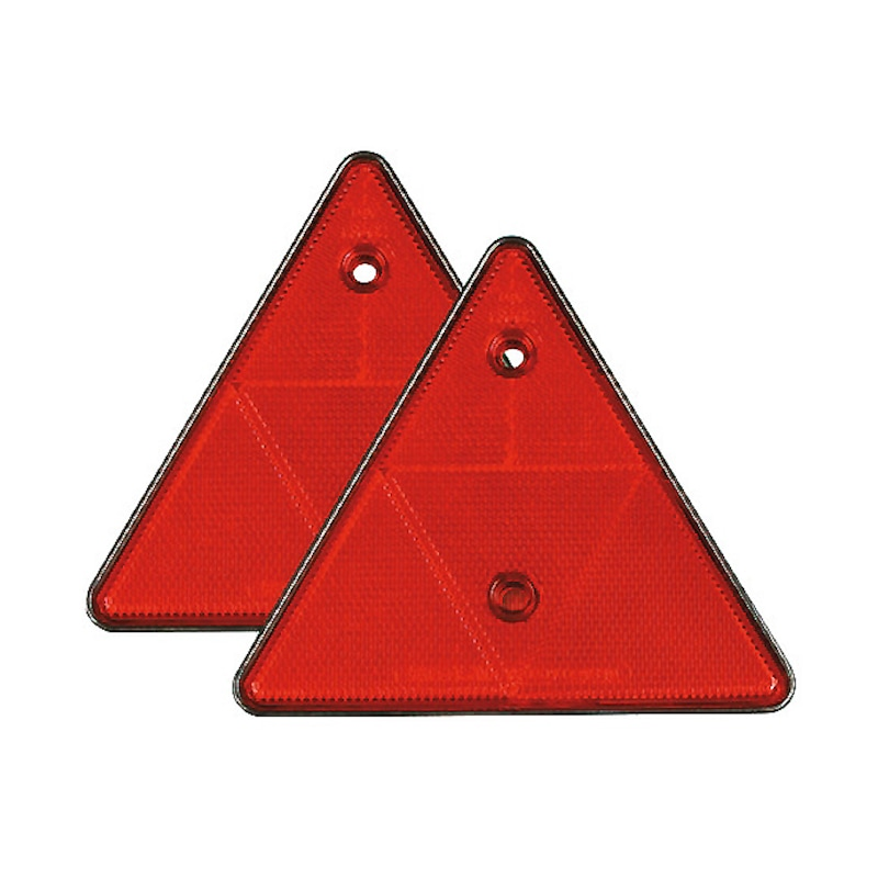 Set de 2 reflectoare triunghi plastic 14×16 cm rosu ATA02010