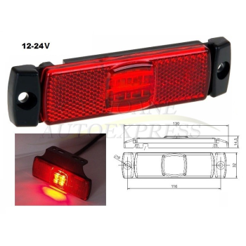 Lampa pozitie fata cu LED lupa FT Rosu ATA01478