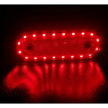 Lampa Gabarit Flexzon, 20 LED-uri, cu Suport, Rosie, Forma Ovala, 12-24V ATA01465