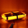 Mini rampa girofar LED cu magnet, 12V, 24W, IP65, 31x16x7 cm, sticla portocalie ATA00984