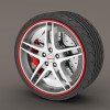 Rola protectie buza jante auto, 8 m, culoare rosie ATA00971