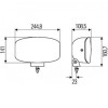 Proiector universal 12v-24v  lumina Alba camion