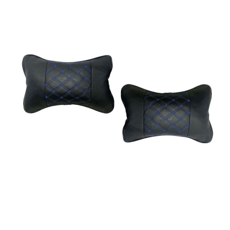 Set perne tetiera piele Ecologica Negru/Albastru