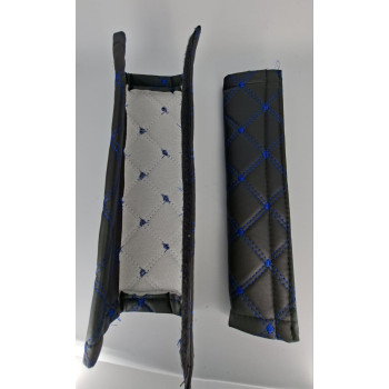 Set centura piele Ecologica Negru/Albastru