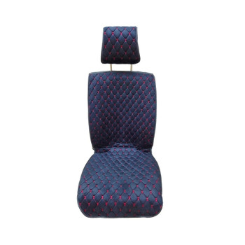Husa scaun auto pentru fata, catifea, negru si cusatura rosie ATA00088