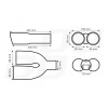 Ornament toba esapament duo din oțel inoxidabil carbon SET ATA00092