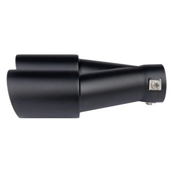 Ornament toba inox dublu, negru mat, diametru iesire 101 mm, diametru intrare 63 mm, lungime 200 mm|Auto Tuning Alin
