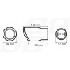 Ornament toba inox, Finisaj Carbon Lucios, diam. iesire 90 mm|Auto Tuning  Alin