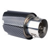 Ornament toba inox, Finisaj Carbon Lucios, diam. iesire 90 mm|Auto Tuning  Alin