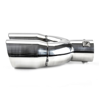 Ornamente toba inox dublu, finisaj lucios, diametru intrare 6,3 cm, latime 160mm|Auto Tuning Alin
