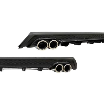 Prelungire bara spate universal , ELITE B Design, negru mat / lucios, ornamente toba rotunde