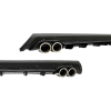 Prelungire bara spate universal , ELITE B Design, negru mat / lucios, ornamente toba rotunde