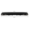 Prelungire bara spate universal , ELITE B Design, negru mat / lucios, ornamente toba rotunde