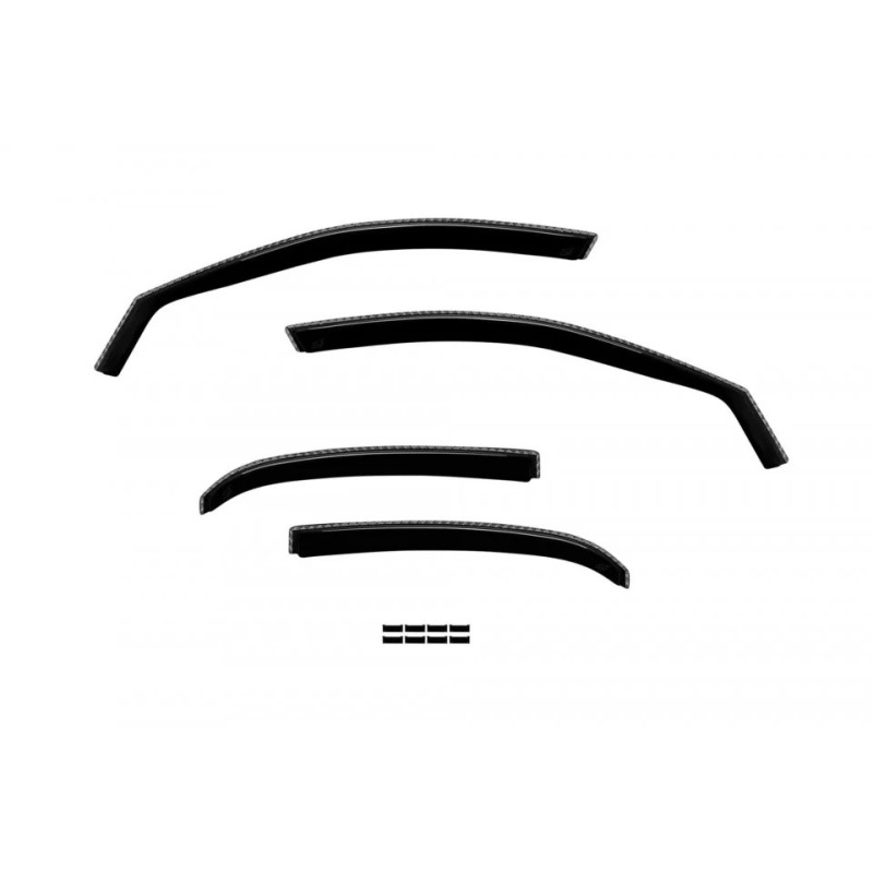 Set 4 paravanturi auto Renault CAPTUR 2013-2019, fata-spate, fumuriu transparent