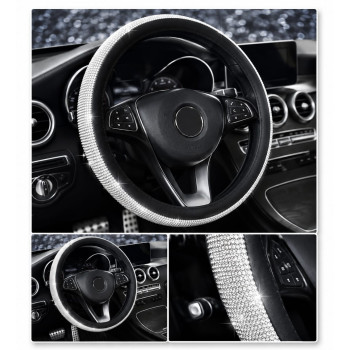 Husa Volan Auto cu cristale stralucitoare,non alunecare,diametru 38cm|Auto Tuning Alin
