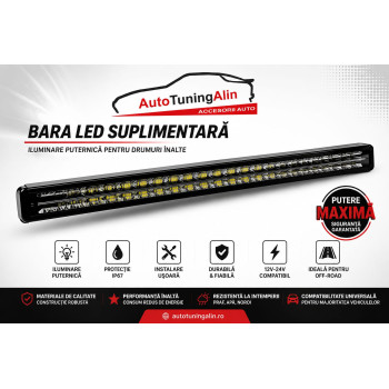 Bara LED suplimenara Auto 12V-24V|Iluminare puternica|Auto Tuning Ain