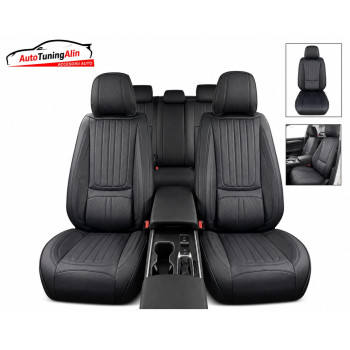 Set huse scaun Universale Premium Neagra|Piele Ecologica|Auto Tuning Alin