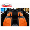 Set huse scaune auto universale, piele ecologica negru cu portocaliu, fata-spate|Auto Tuning Alin