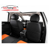 Set huse scaune auto universale, piele ecologica negru cu portocaliu, fata-spate|Auto Tuning Alin