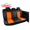 Set huse scaune auto universale, piele ecologica negru cu portocaliu, fata-spate|Auto Tuning Alin
