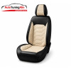 Set huse scaune auto universale, piele ecologica negru cu crem, fata-spate|Auto Tuning Alin