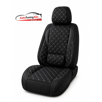 Husa  scaun auto universală – material textil premium, negru cu gri|Auto Tuning Alin