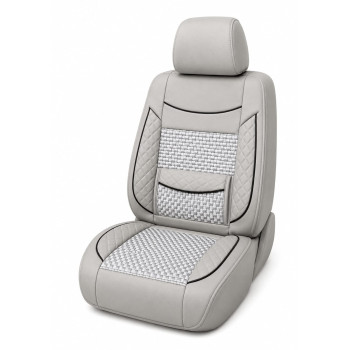 Husa scaun auto universala -Imitatie piele si material textil respirabil GRI|Auto Tuning Alin