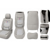 Husa scaun auto universala -Imitatie piele si material textil respirabil GRI|Auto Tuning Alin