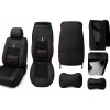 Husa scaun auto universala -Imitatie piele si material textil respirabil Negru|Alin Auto Tuning