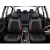 Set huse universale auto imitatie piele + material textil calitate Premium ,negru cu cusaturi rosii|Auto Tuning Alin