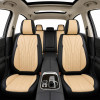 Set huse scaune Auto universale, piele ecologica premium, negru cu crem |Auto Tuning Alin