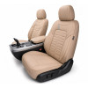 Set huse scaune auto Milano HybridFit – crem, piele ecologică, universale, față-spate|Auto Tuning Alin