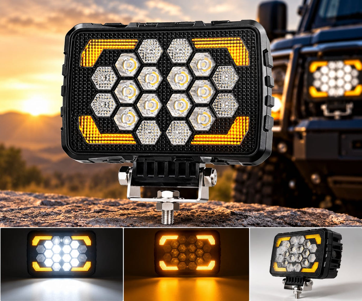 Proiector LED Auto 38W, 4200 Lumeni, 10–30V, Lumină Albă 6000K, IP68 – Off-Road, Camioane, Utilaje