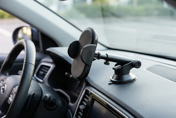 Suport telefon auto cu ventuză, braț reglabil și prindere laterală – CZ019-33