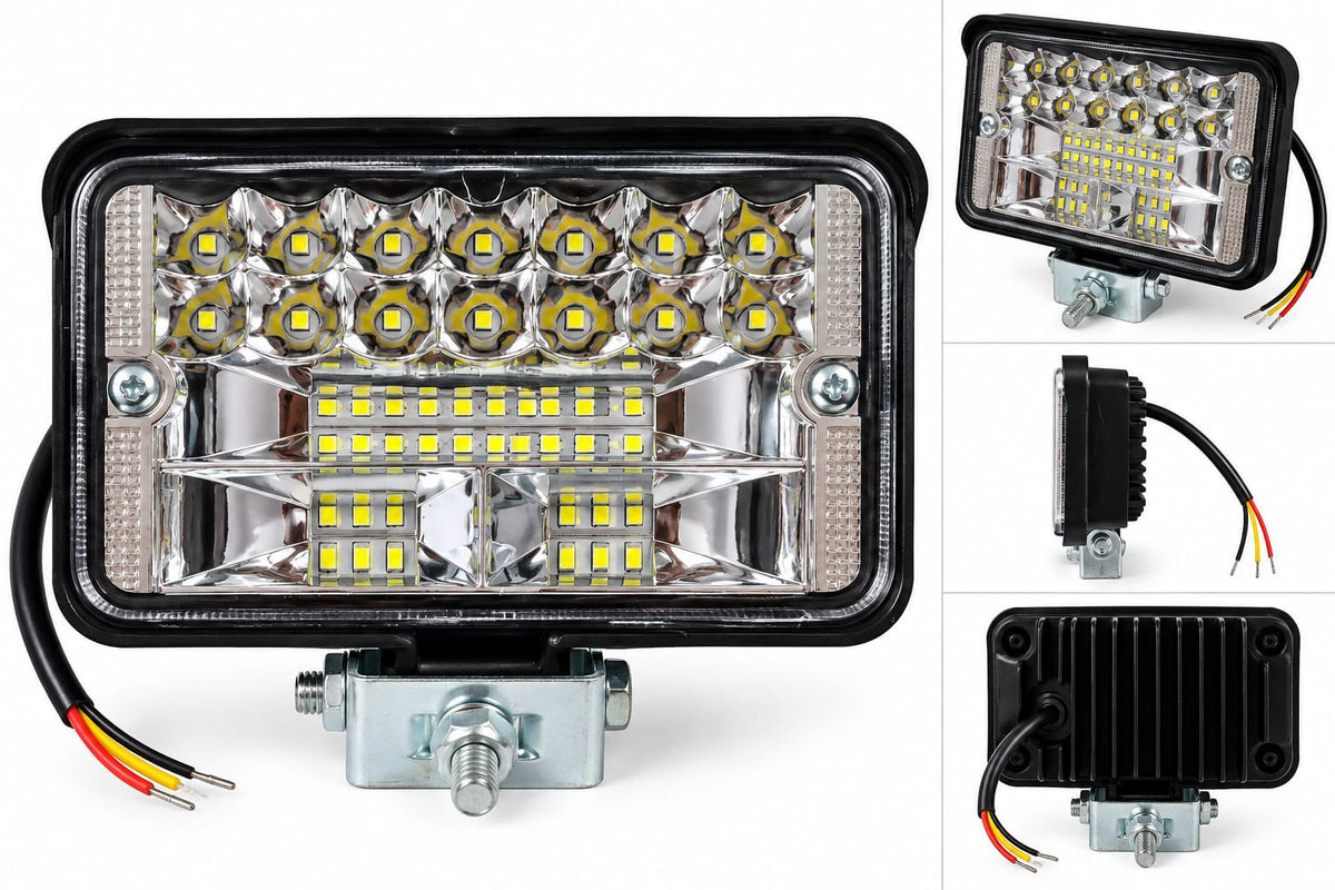 Proiector LED 4 inch, 126W, 12–80V, lumină albă, marcaj CE
